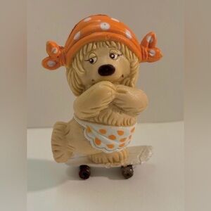 Vintage Woofits Skateboarding Dog Figurine